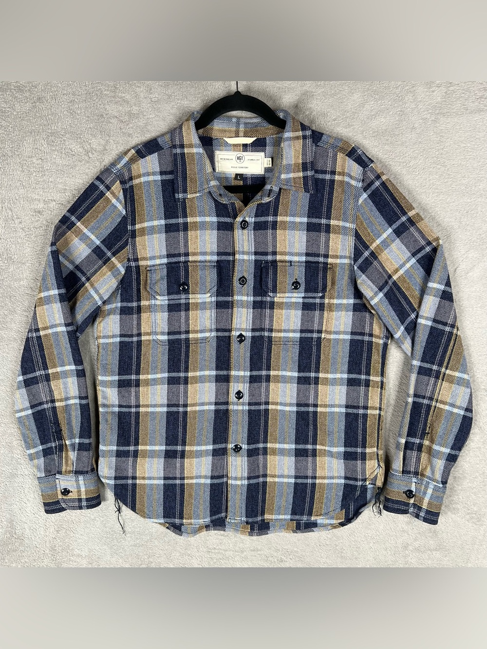 Rogue Territory Field Shirt Men's Large Long Sleeve Button Up Desert Sky USA